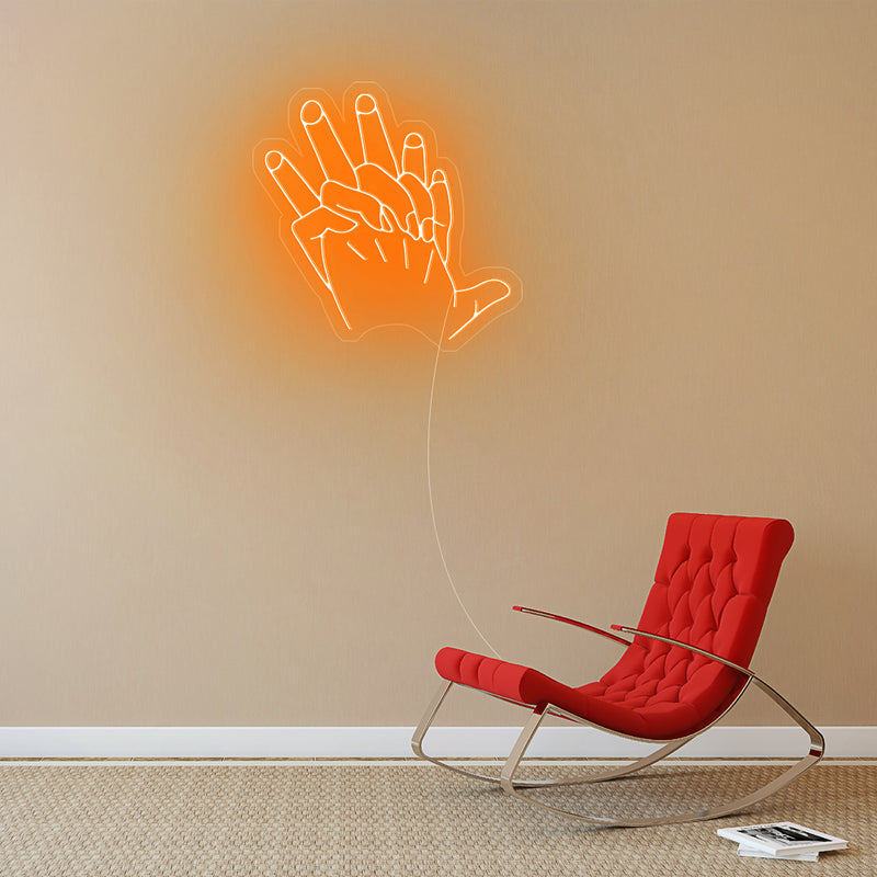 Hand In Hand Neon Sign