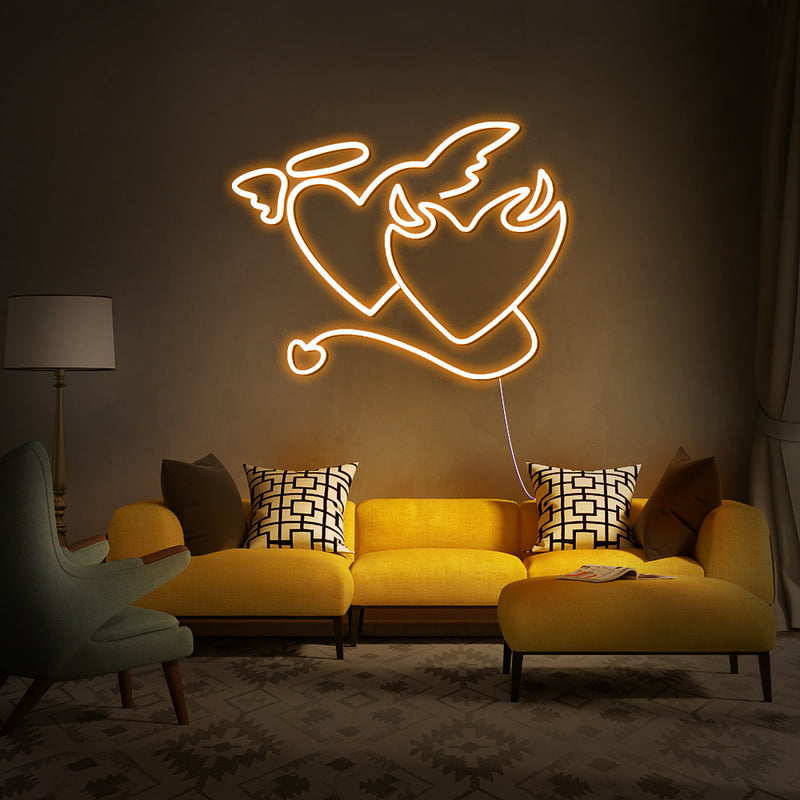 Devil Heart led Neon Sign