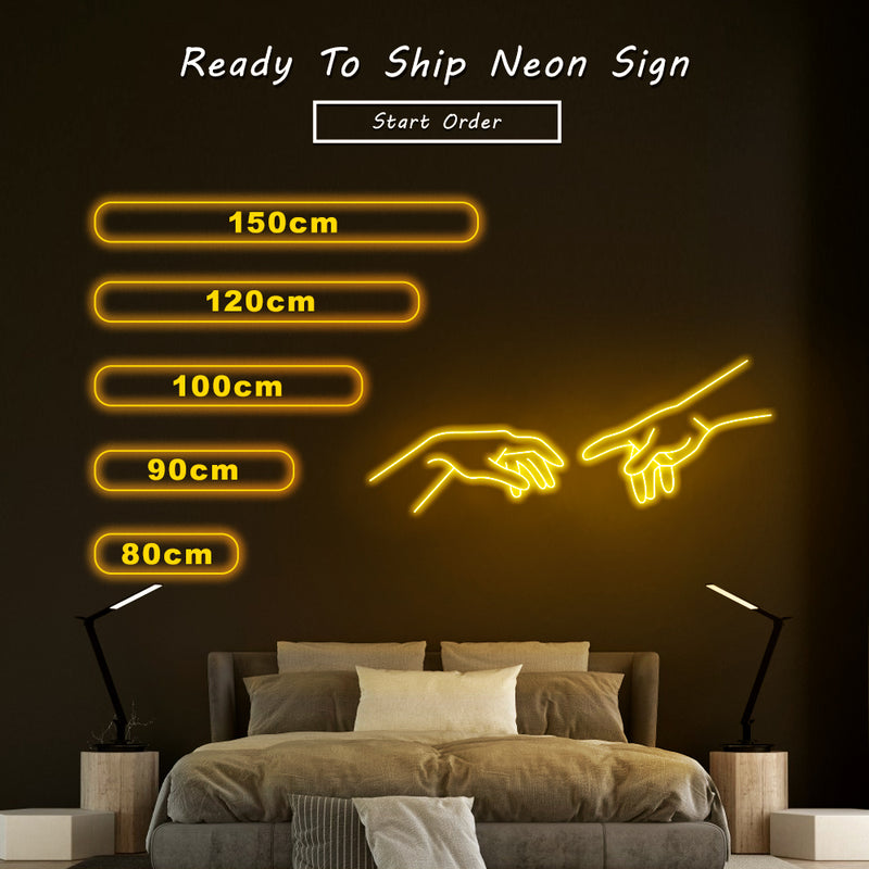 Touching Finger Neon Sign