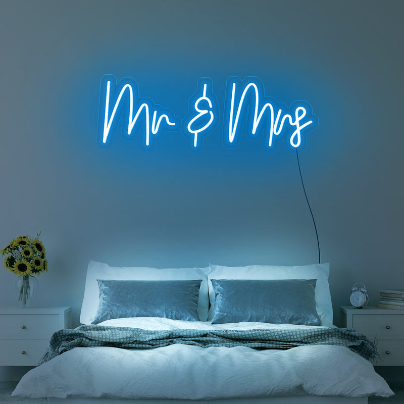 Mr Mrs neon sign