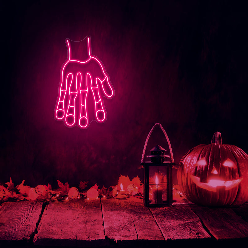 Halloween Glowing Finger Neon Sign