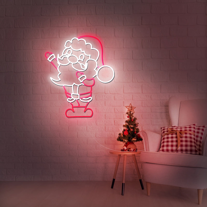 UV Printing Santa Claus Neon Sign