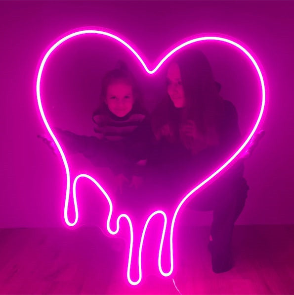 Dripping Heart Neon Sign